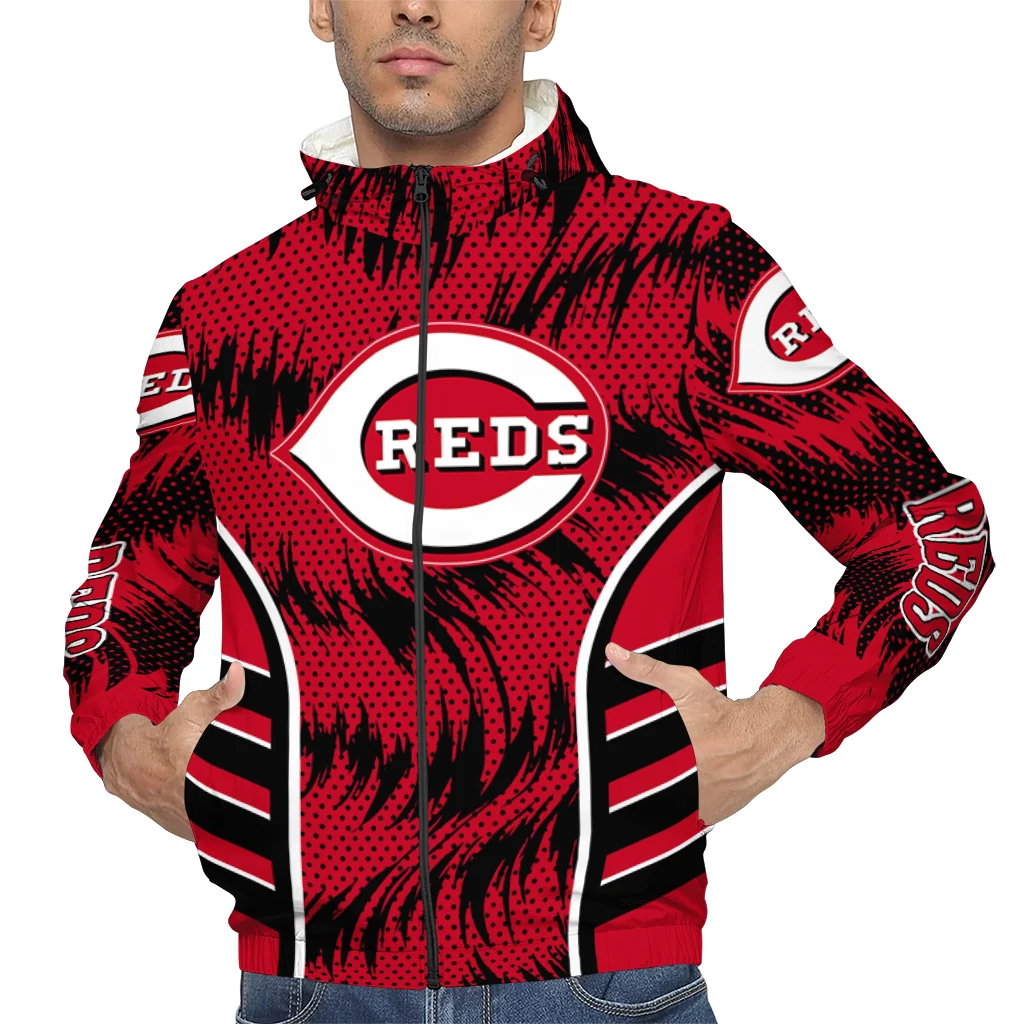 cincinnati reds dynamic heat wave red windbreaker jacket top rated cincinnati reds dynamic heat wave red windbreaker jacket top rated