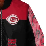 cincinnati reds fire skull red black bomber jacket best selling
