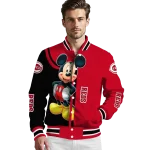 cincinnati reds mickey mouse red varsity jacket best selling