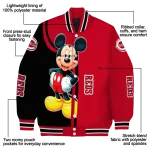 cincinnati reds mickey mouse red varsity jacket best selling