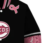 cincinnati reds pink ribbon black pink varsity jacket best selling