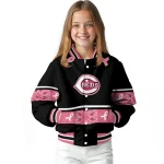 cincinnati reds pink ribbon black pink varsity jacket best selling