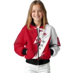 cincinnati reds ripped bolt red white bomber jacket best selling