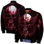 cincinnati reds skull bite red black bomber jacket best selling