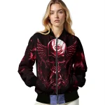 cincinnati reds skull bite red black bomber jacket best selling