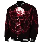 cincinnati reds skull bite red black varsity jacket best selling