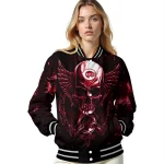 cincinnati reds skull bite red black varsity jacket best selling