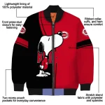 cincinnati reds snoopy attitude red bomber jacket best selling