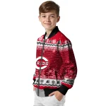 cincinnati reds snowy pines red bomber jacket best selling