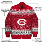 cincinnati reds snowy pines red varsity jacket best selling