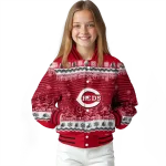 cincinnati reds snowy pines red varsity jacket best selling