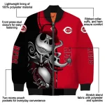 cincinnati reds spooky grin red bomber jacket best selling