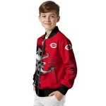 cincinnati reds spooky grin red bomber jacket best selling