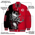 cincinnati reds spooky grin red varsity jacket best selling