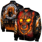 clemson tigers inferno skull orange black bomber jacket best selling
