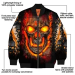 clemson tigers inferno skull orange black bomber jacket best selling