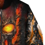 clemson tigers inferno skull orange black bomber jacket best selling