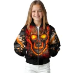 clemson tigers inferno skull orange black bomber jacket best selling
