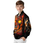 clemson tigers inferno skull orange black bomber jacket best selling