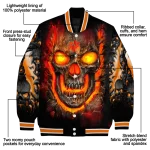 clemson tigers inferno skull orange black varsity jacket best selling
