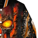 clemson tigers inferno skull orange black varsity jacket best selling