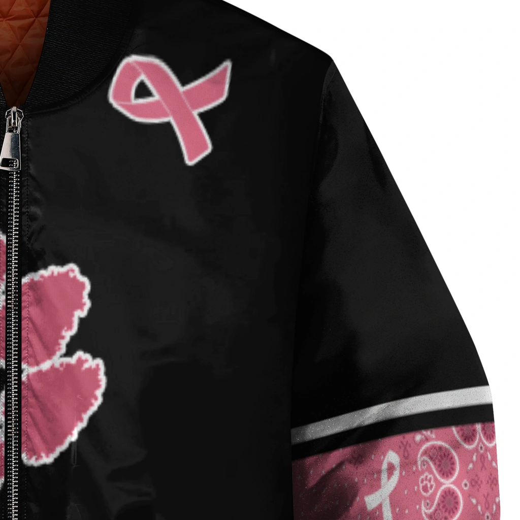 clemson tigers pink ribbon black pink bomber jacket premium grade clemson tigers pink ribbon black pink bomber jacket premium grade