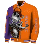 clemson tigers spooky grin orange varsity jacket best selling