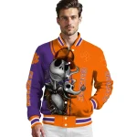 clemson tigers spooky grin orange varsity jacket best selling