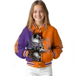 clemson tigers spooky grin orange varsity jacket best selling