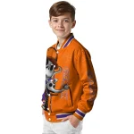 clemson tigers spooky grin orange varsity jacket best selling