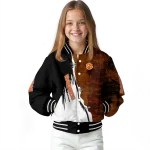 clemson tigers torn texture print orange black varsity jacket best selling
