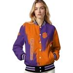 clemson tigers urban mark orange varsity jacket best selling