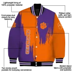 clemson tigers urban mark orange varsity jacket best selling