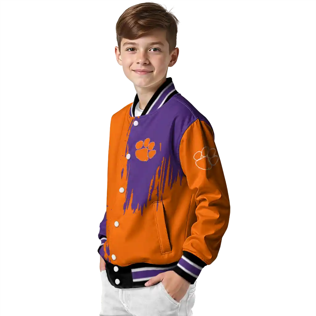 clemson tigers urban mark orange varsity jacket trendy clemson tigers urban mark orange varsity jacket trendy