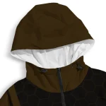 cleveland browns hexagon paint brown black windbreaker jacket best selling