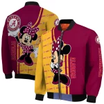cleveland cavaliers minnie mouse wine bomber jacket best selling