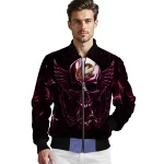cleveland cavaliers skull bite wine black bomber jacket best selling