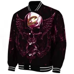 cleveland cavaliers skull bite wine black varsity jacket best selling