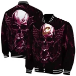 cleveland cavaliers skull bite wine black varsity jacket best selling