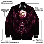 cleveland cavaliers skull bite wine black varsity jacket best selling