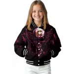 cleveland cavaliers skull bite wine black varsity jacket best selling