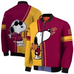 cleveland cavaliers snoopy attitude wine bomber jacket best selling