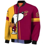 cleveland cavaliers snoopy attitude wine bomber jacket best selling