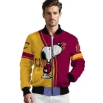 cleveland cavaliers snoopy attitude wine bomber jacket best selling
