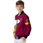 cleveland cavaliers snoopy attitude wine bomber jacket best selling