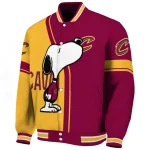 cleveland cavaliers snoopy attitude wine varsity jacket best selling