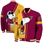 cleveland cavaliers snoopy attitude wine varsity jacket best selling