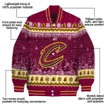 cleveland cavaliers snowy pines wine varsity jacket best selling