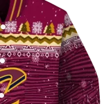 cleveland cavaliers snowy pines wine varsity jacket best selling