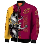 cleveland cavaliers spooky grin wine bomber jacket best selling